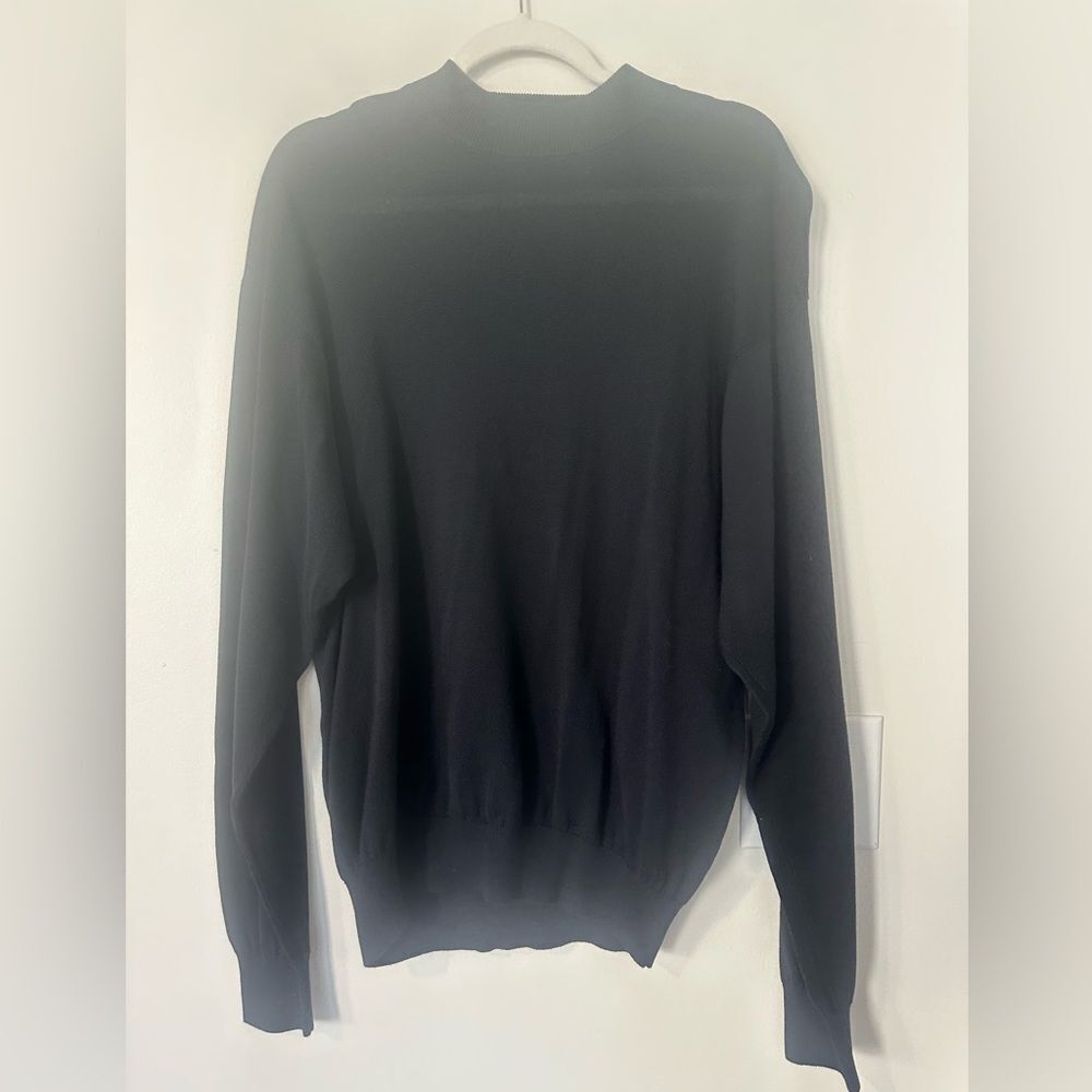 Baracuta Black Mockneck Silk & cotton Men’s Sweater XL